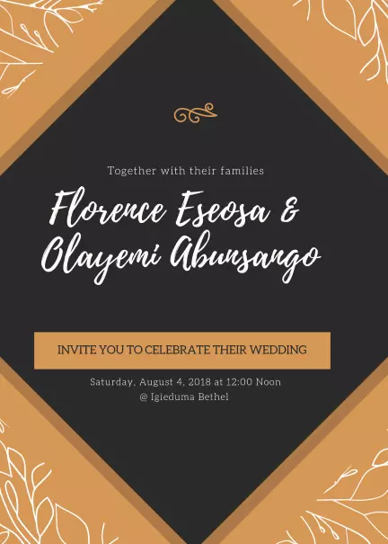 Wedding invitation